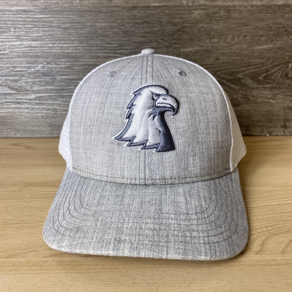 Legacy Hat Cap Snap Back Gray White Trucker Mesh Embroidered Eagle Mens